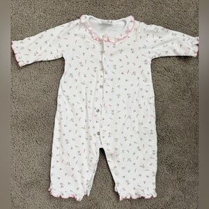 Kissy Kissy Pink and White Floral Romper